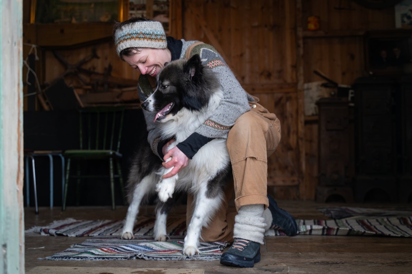 Annelin Brill med en hund